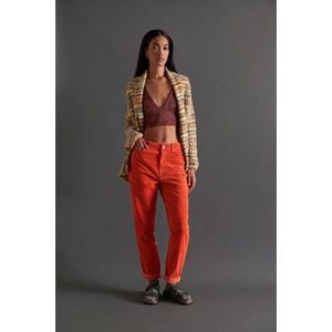 Urban Outfitters BDG Color Corduroy High-Waisted Mom Pant Orange Size 30
